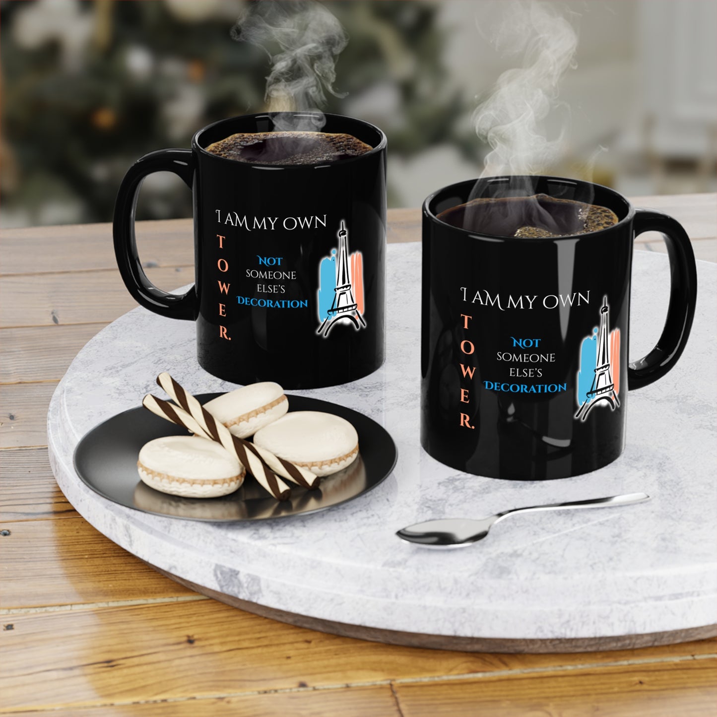 Black Coffee Mug, 11oz, both sides | Tower