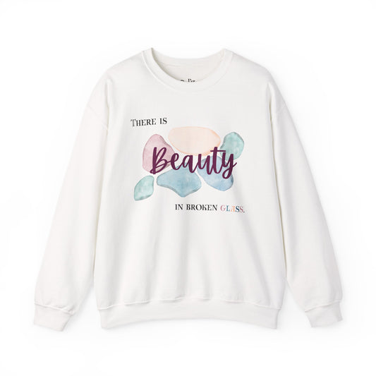 Unisex Heavy Blend™ Crewneck Sweatshirt | Beauty in Broken Glass