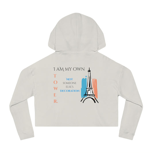 Women’s Cropped Hooded Sweatshirt | Tower (Back print)