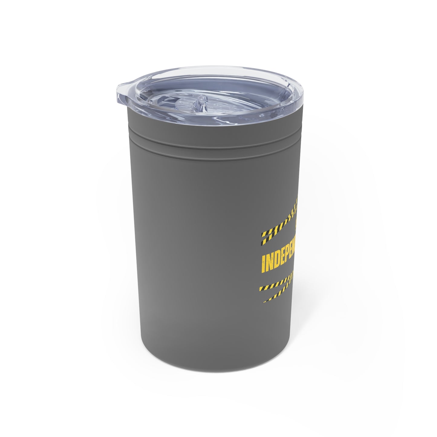 Tumbler (white, grey) - Insulated Cup for Travel, Gifts, School, Adventurous, Inspirational, Outdoor Fun | Independent Thinker