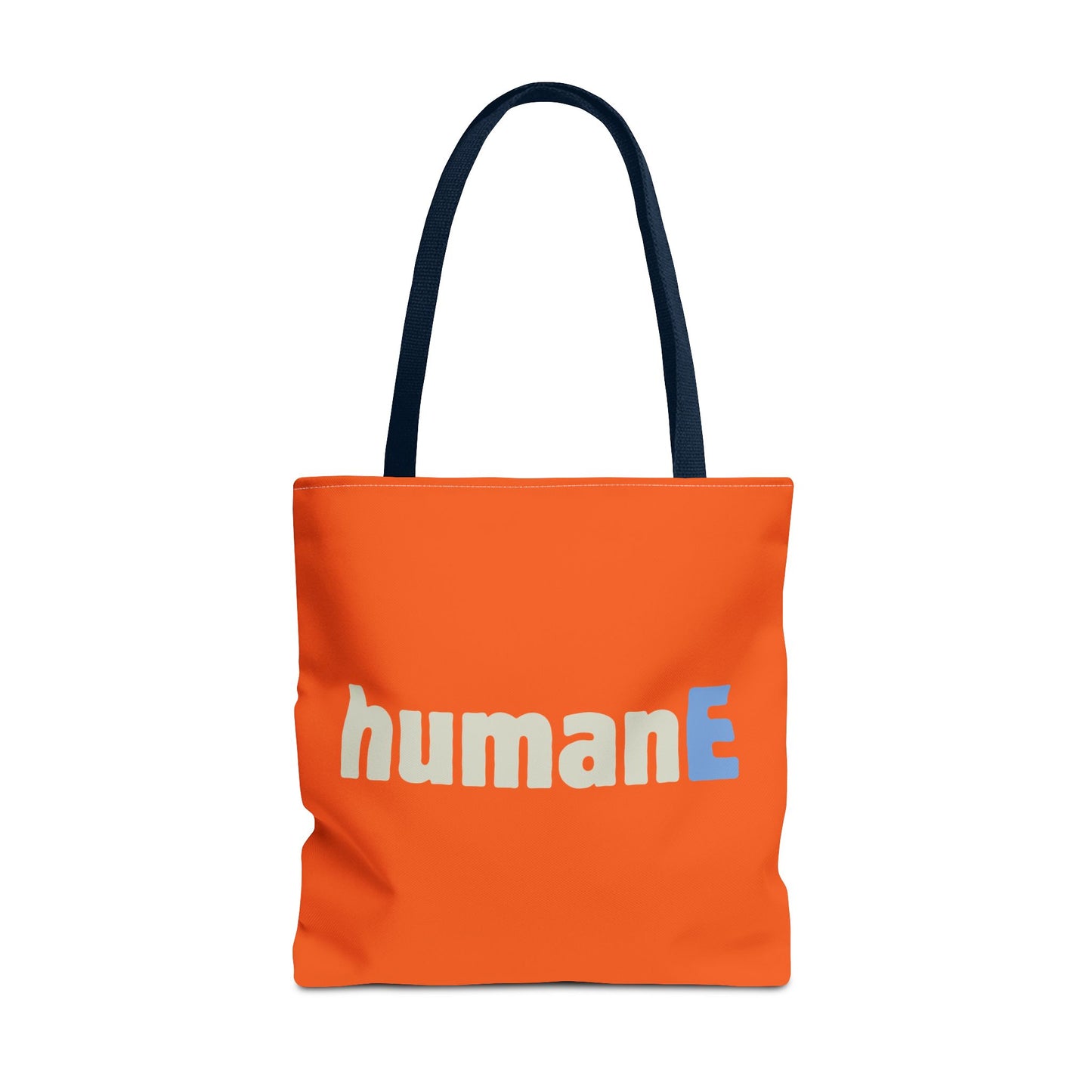 Tote Bag (Orange) | humanE | Design for Book Lovers, Students, Teachers, Gifts, Everyday Use