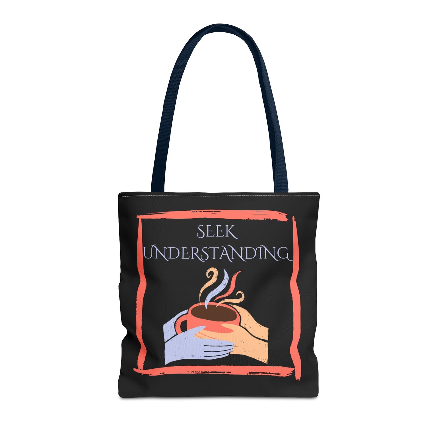 Tote Bag (Black) | Understanding | Design for Book Lovers, Students, Teachers, Gifts, Everyday Use