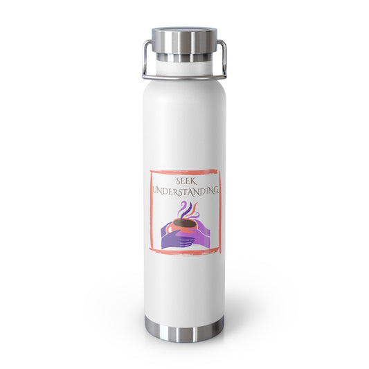 Water Bottle (white, black), Insulated Drink Container | Understanding