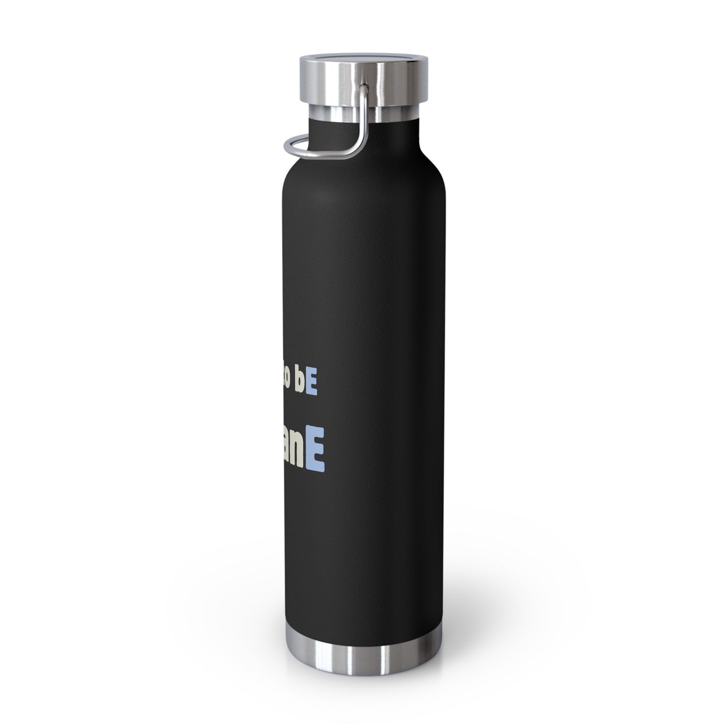 Water Bottle, Insulated Drink Container (white, black, blue) | Choose to bE humanE