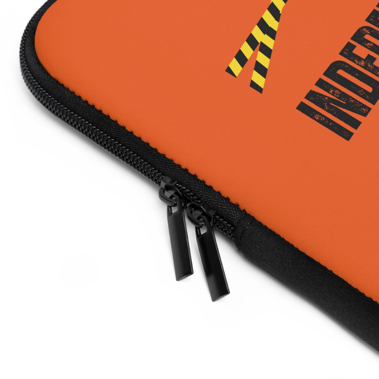 Laptop Sleeve (Orange) | Independent Thinker | Stylish Tech Case, Gift for Students, Writers, Creatives, Gender-Neutral Design, Unique Laptop Pouch