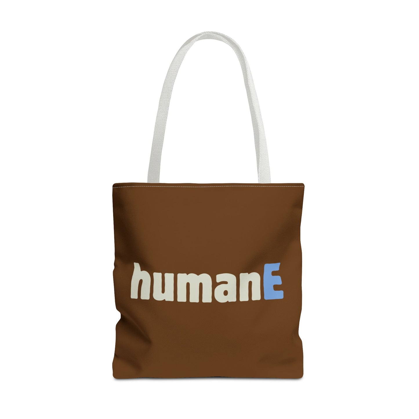 Tote Bag (Brown) | humanE | Design for Book Lovers, Students, Teachers, Gifts, Everyday Use