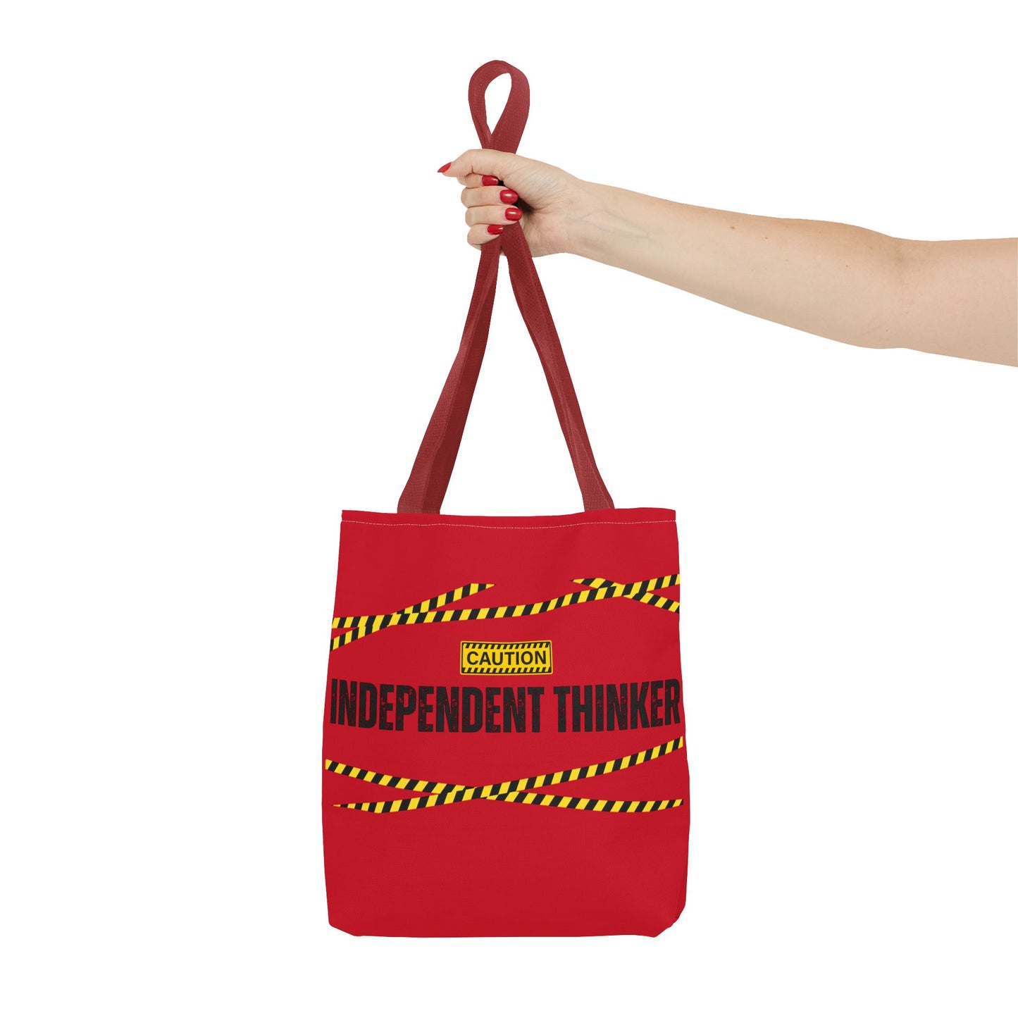 Tote Bag (Red) | Independent Thinker | Design for Book Lovers, Students, Teachers, Gifts, Everyday Use