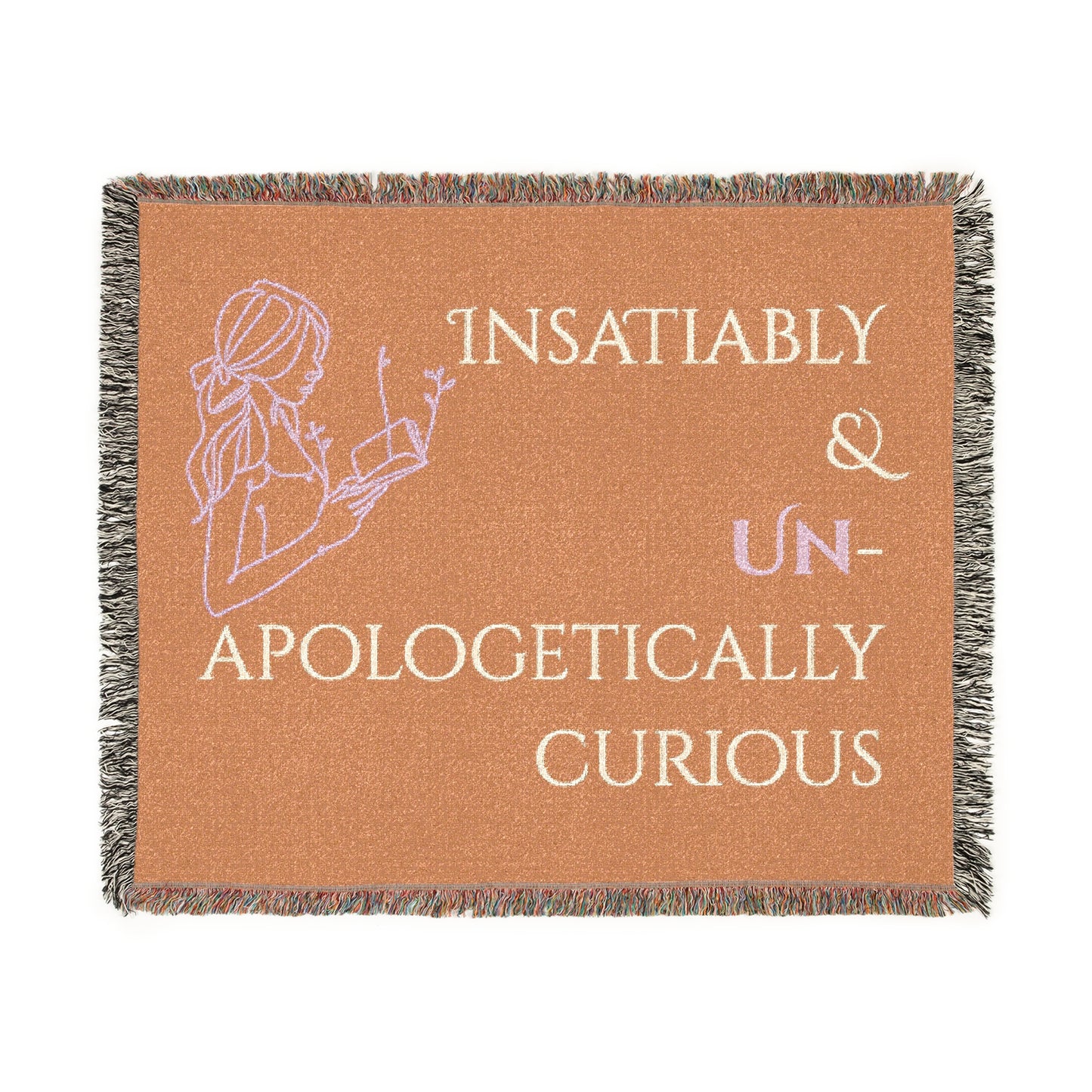 Cozy Inspirational Woven Blanket – Perfect for Home Decor, Gifts, Motivation, Meditation, or Relaxing | Insatiably Curious