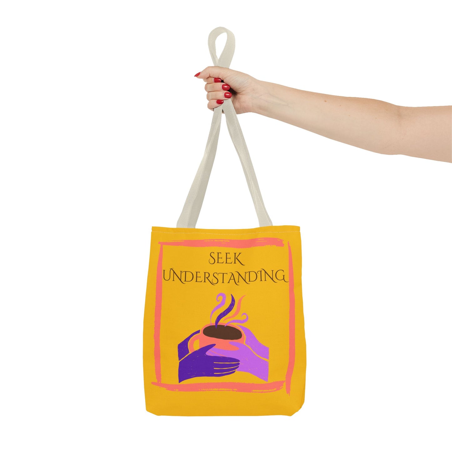 Tote Bag (Yellow) | Understanding | Design for Book Lovers, Students, Teachers, Gifts, Everyday Use