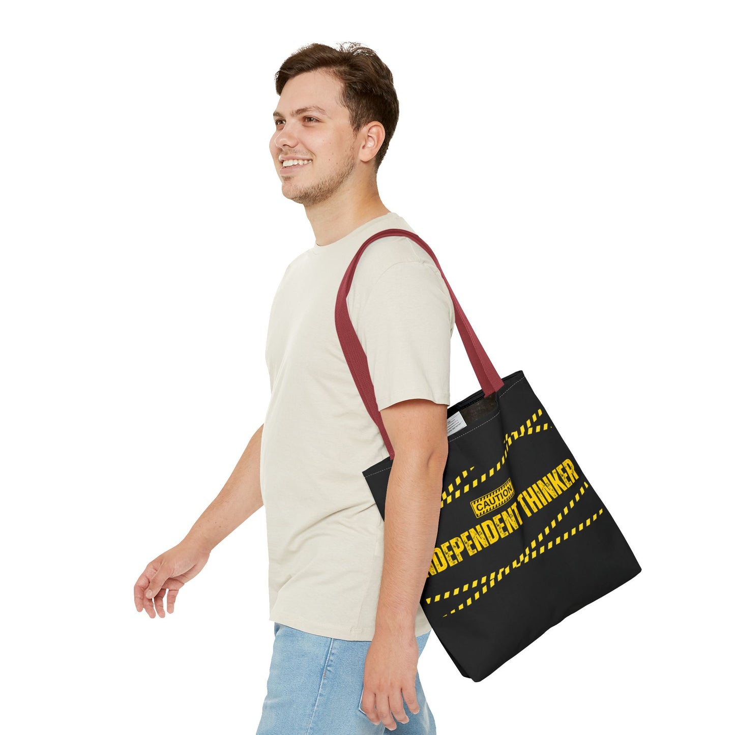 Tote Bag (Black) | Independent Thinker | Design for Book Lovers, Students, Teachers, Gifts, Everyday Use