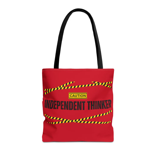 Tote Bag (Red) | Independent Thinker | Design for Book Lovers, Students, Teachers, Gifts, Everyday Use