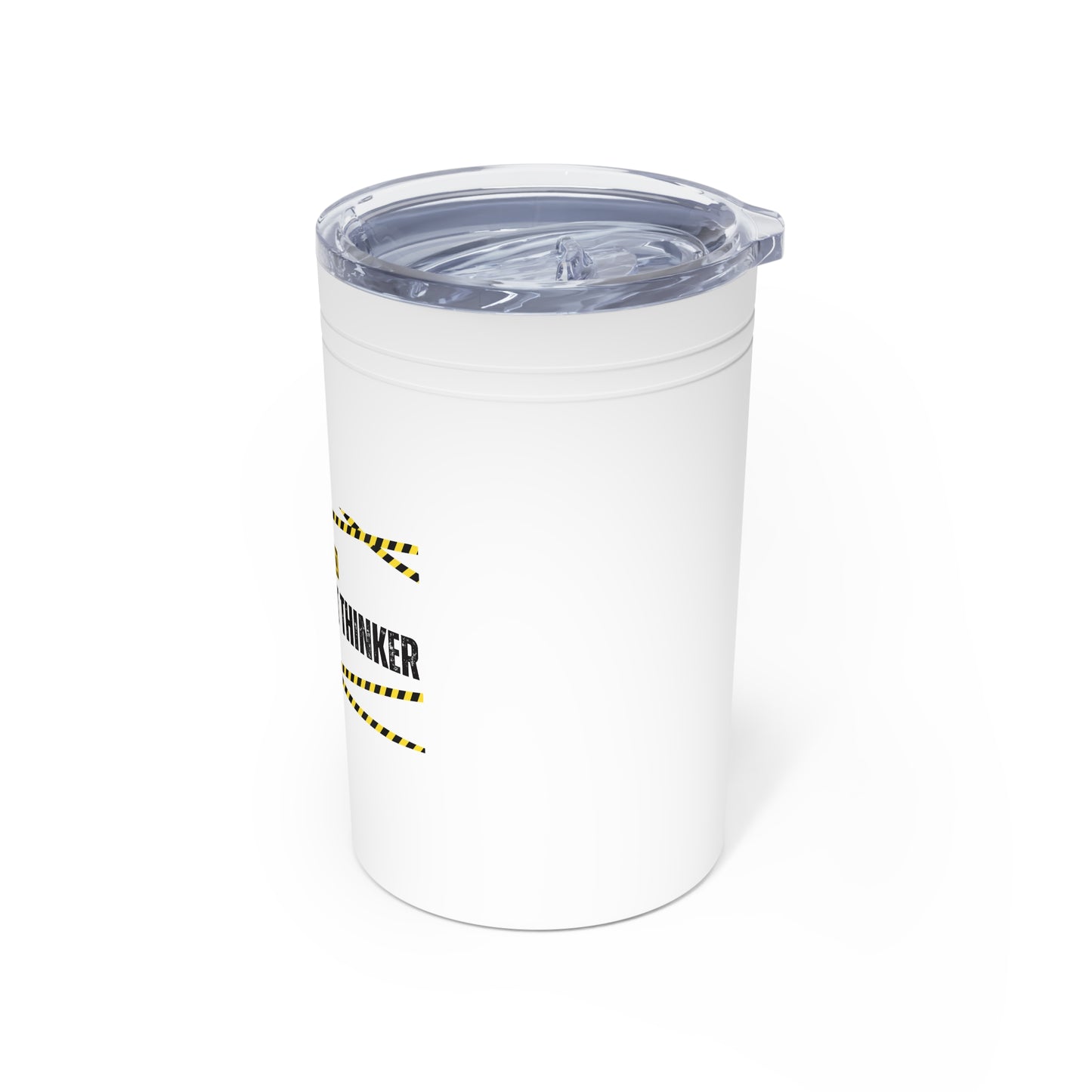 Tumbler (white, grey) - Insulated Cup for Travel, Gifts, School, Adventurous, Inspirational, Outdoor Fun | Independent Thinker