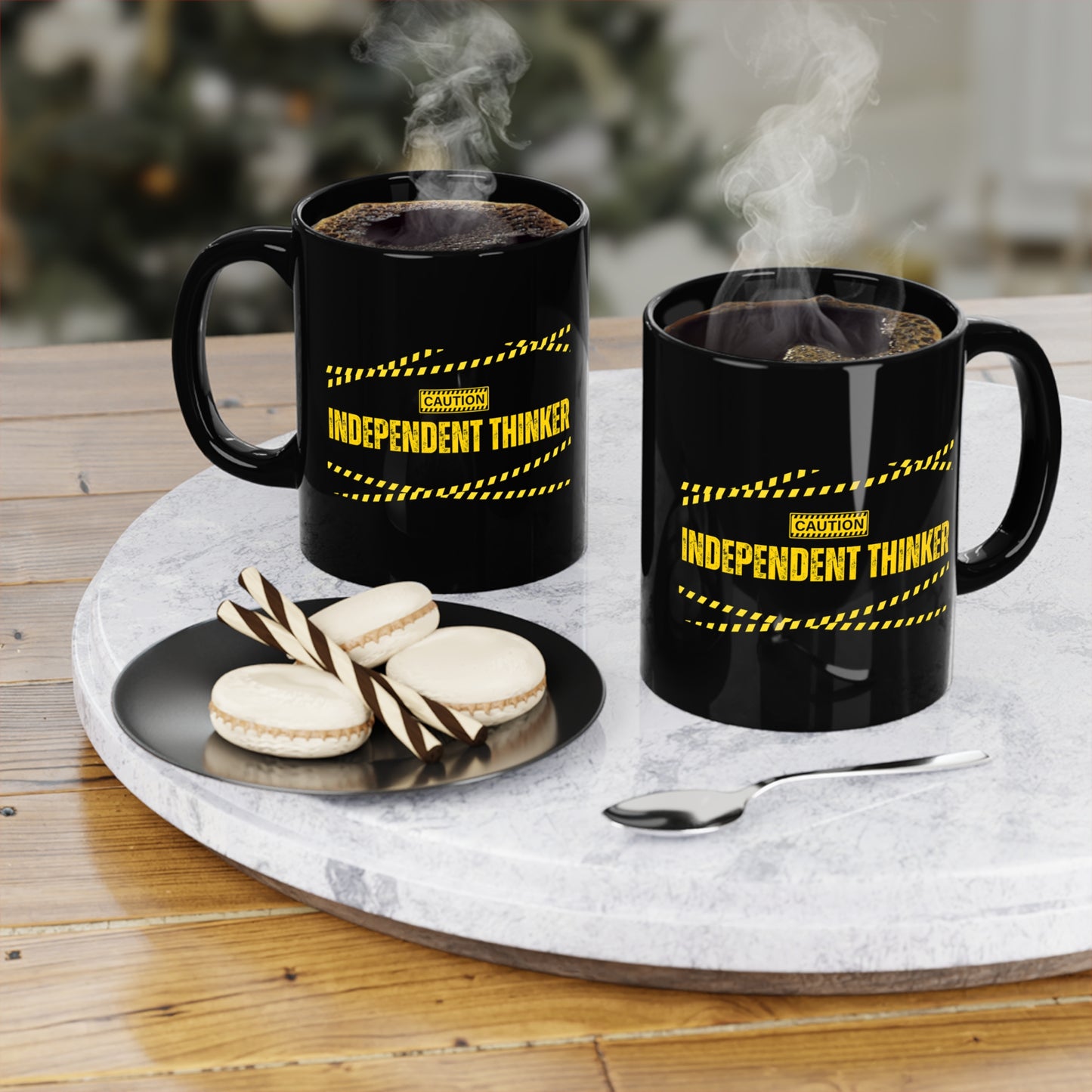 Black Coffee Mug, 11oz, both sides | Independent Thinker