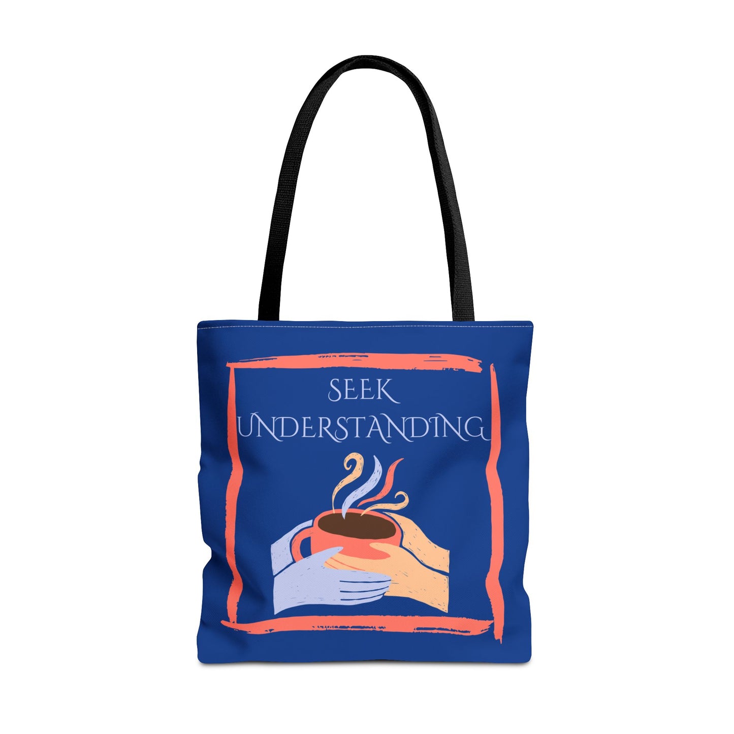 Tote Bag (Blue) | Understanding | Design for Book Lovers, Students, Teachers, Gifts, Everyday Use