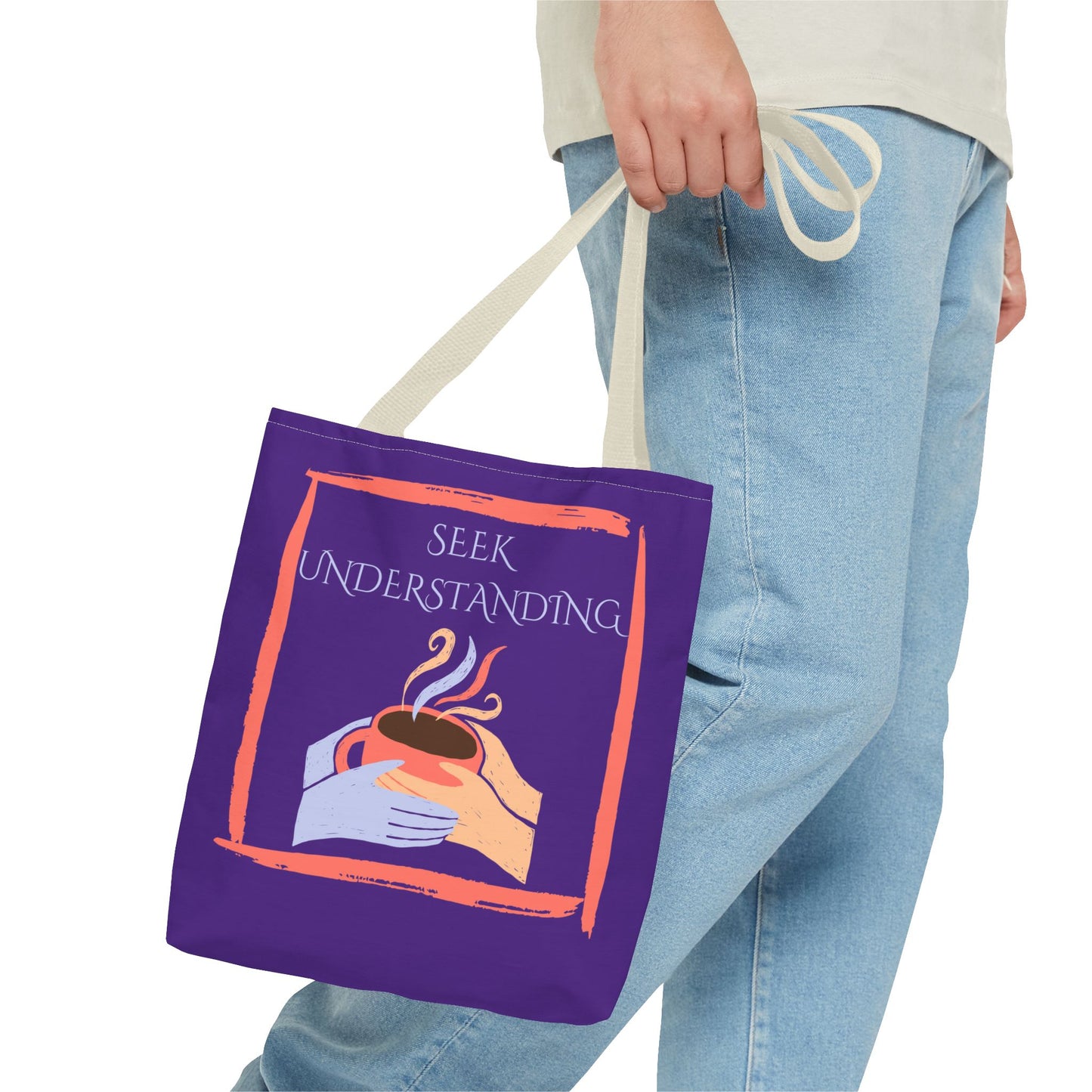 Tote Bag (Purple) | Understanding | Design for Book Lovers, Students, Teachers, Gifts, Everyday Use