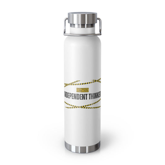 Water Bottle, Insulated Drink Container (white, black, red) | Independent Thinker