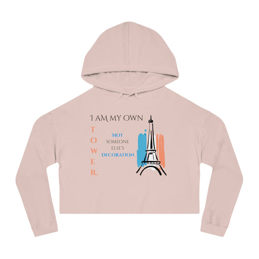 Women’s Cropped Hooded Sweatshirt | Tower (Front print)