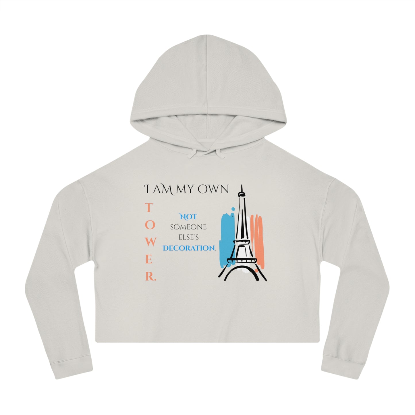 Women’s Cropped Hooded Sweatshirt | Tower (Front print)