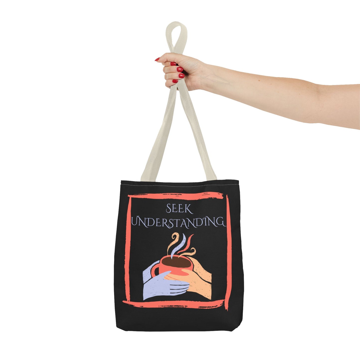 Tote Bag (Black) | Understanding | Design for Book Lovers, Students, Teachers, Gifts, Everyday Use