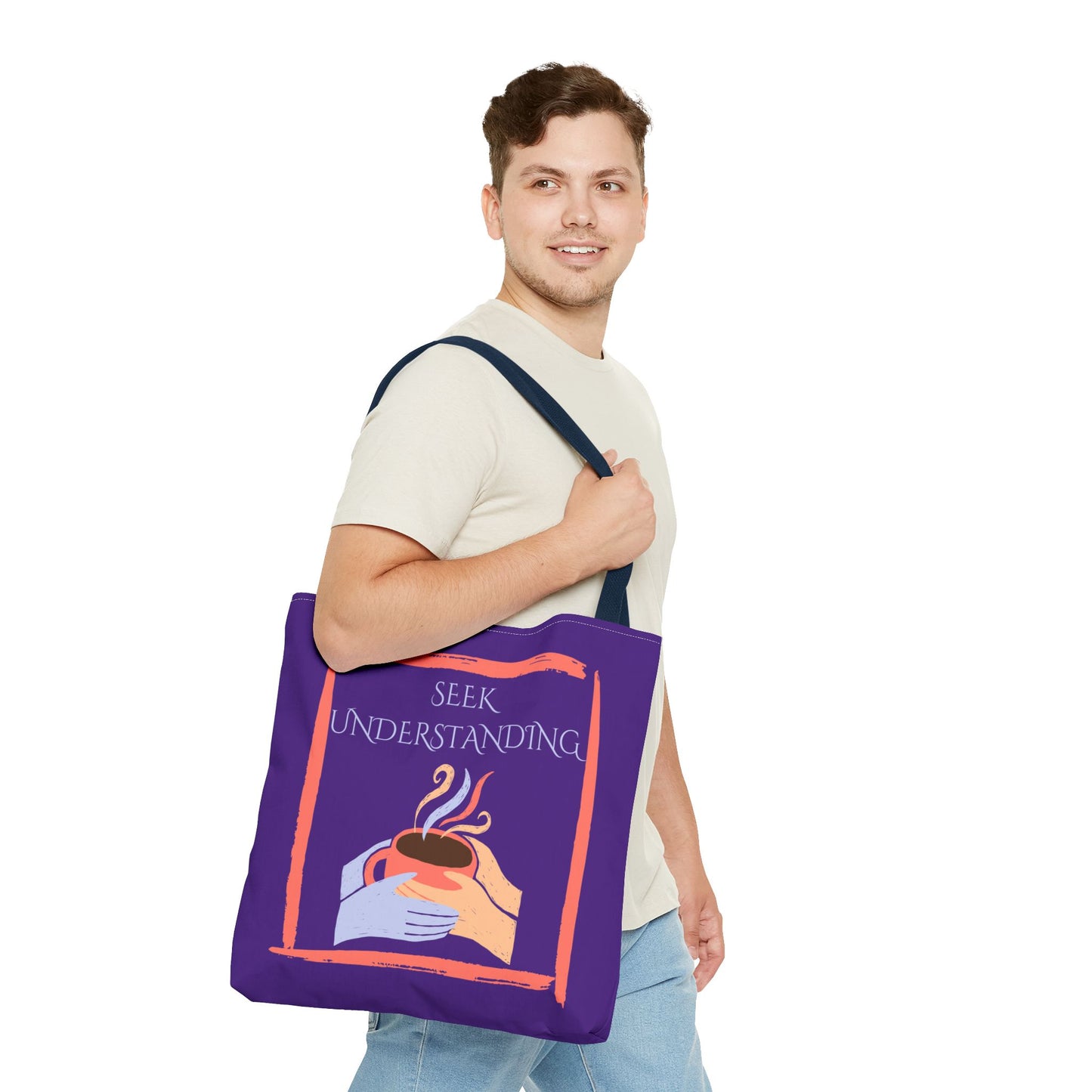 Tote Bag (Purple) | Understanding | Design for Book Lovers, Students, Teachers, Gifts, Everyday Use
