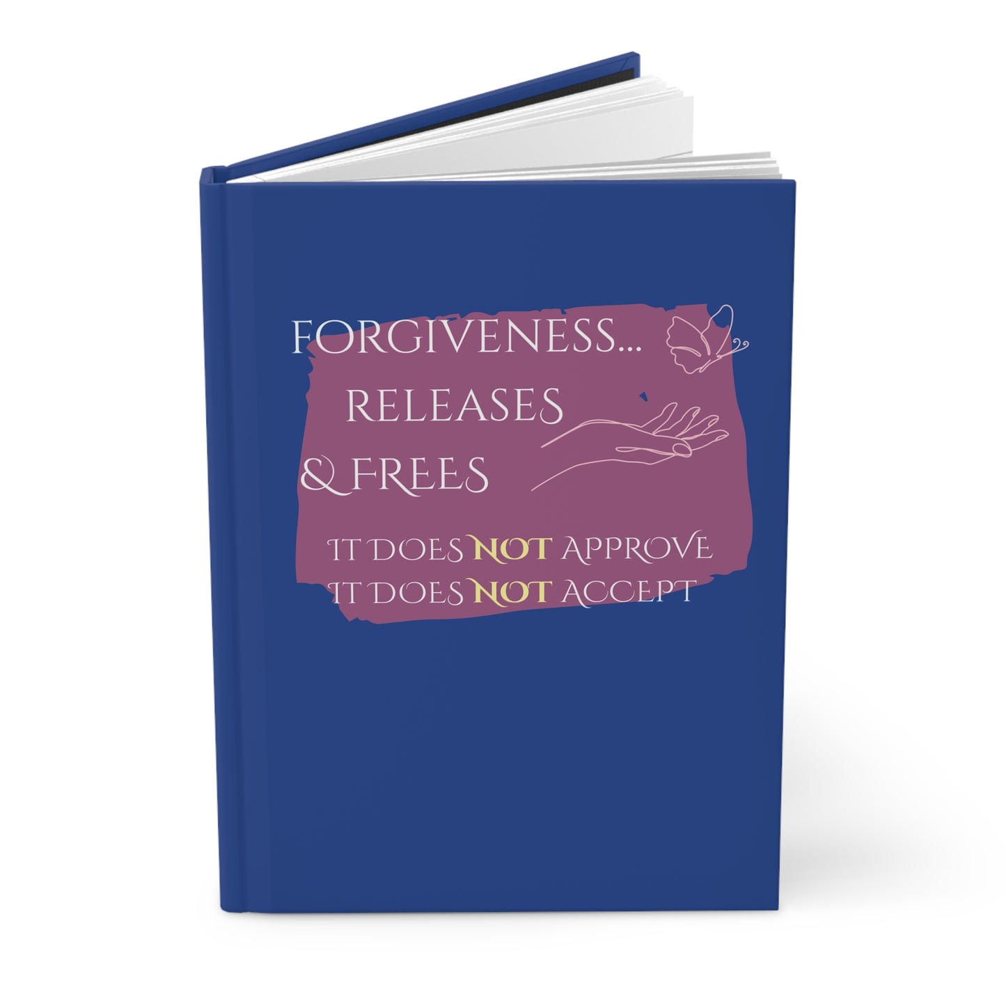 Hardcover Journal (Navy Blue) | Forgiveness | Perfect for Writers, Students, Gifts, Self-Reflection, Journaling