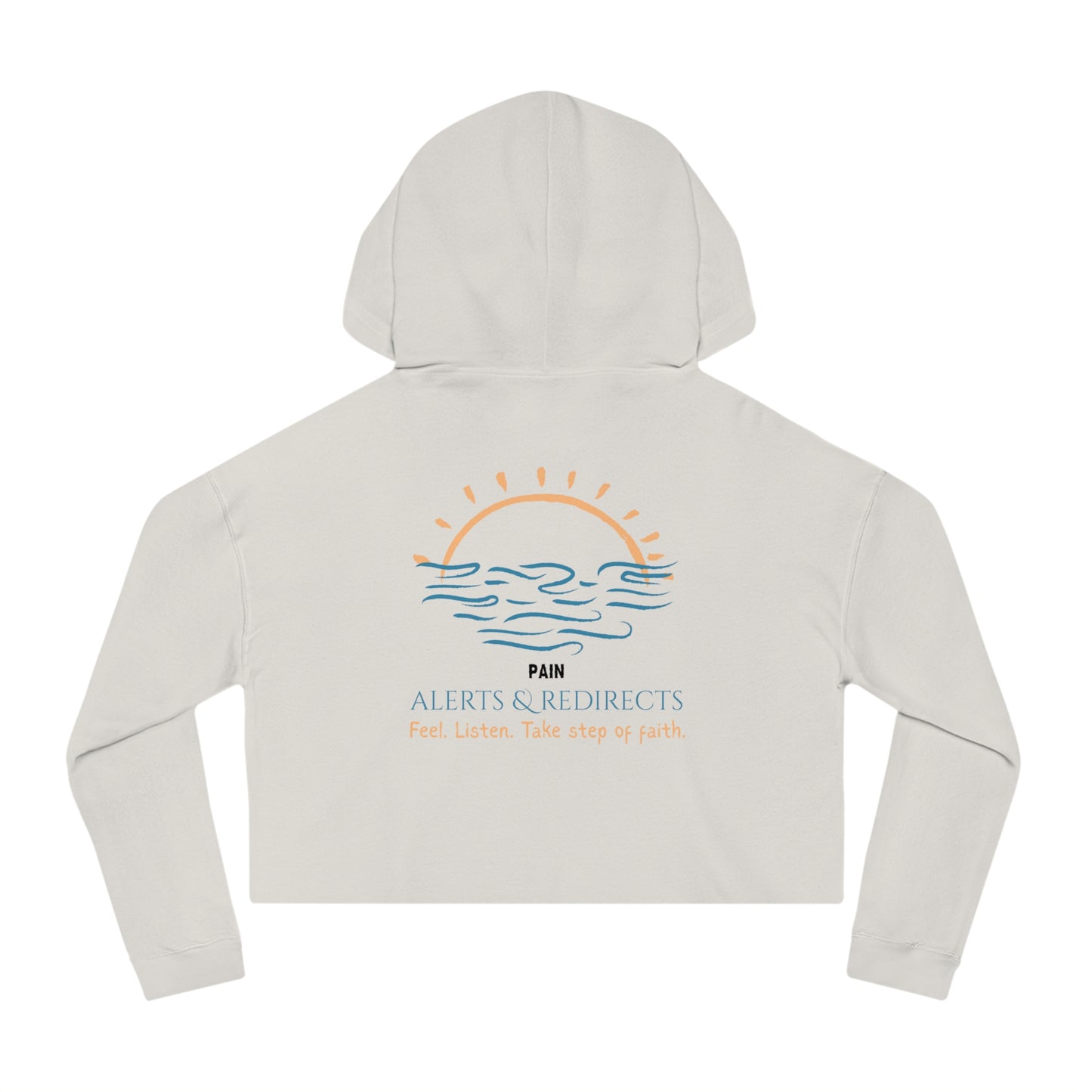 Women’s Cropped Hooded Sweatshirt | Redirect (Back print)