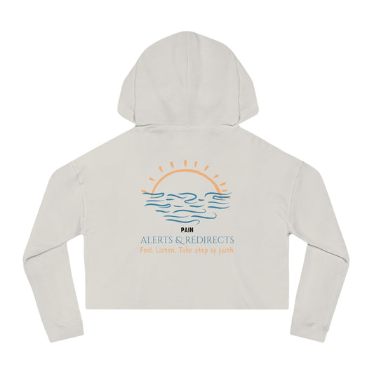 Women’s Cropped Hooded Sweatshirt | Redirect (Back print)