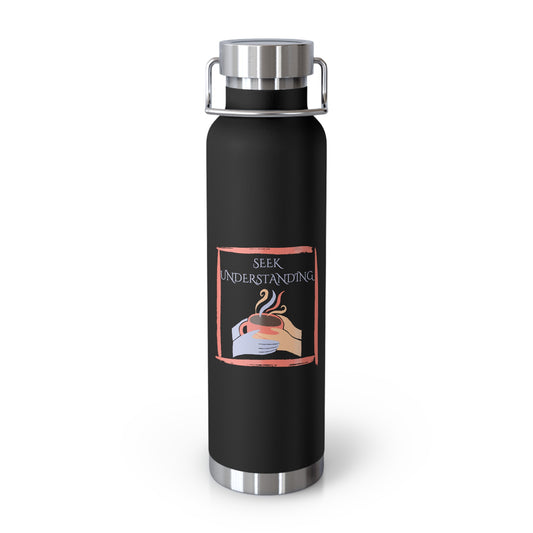Water Bottle (white, black), Insulated Drink Container | Understanding