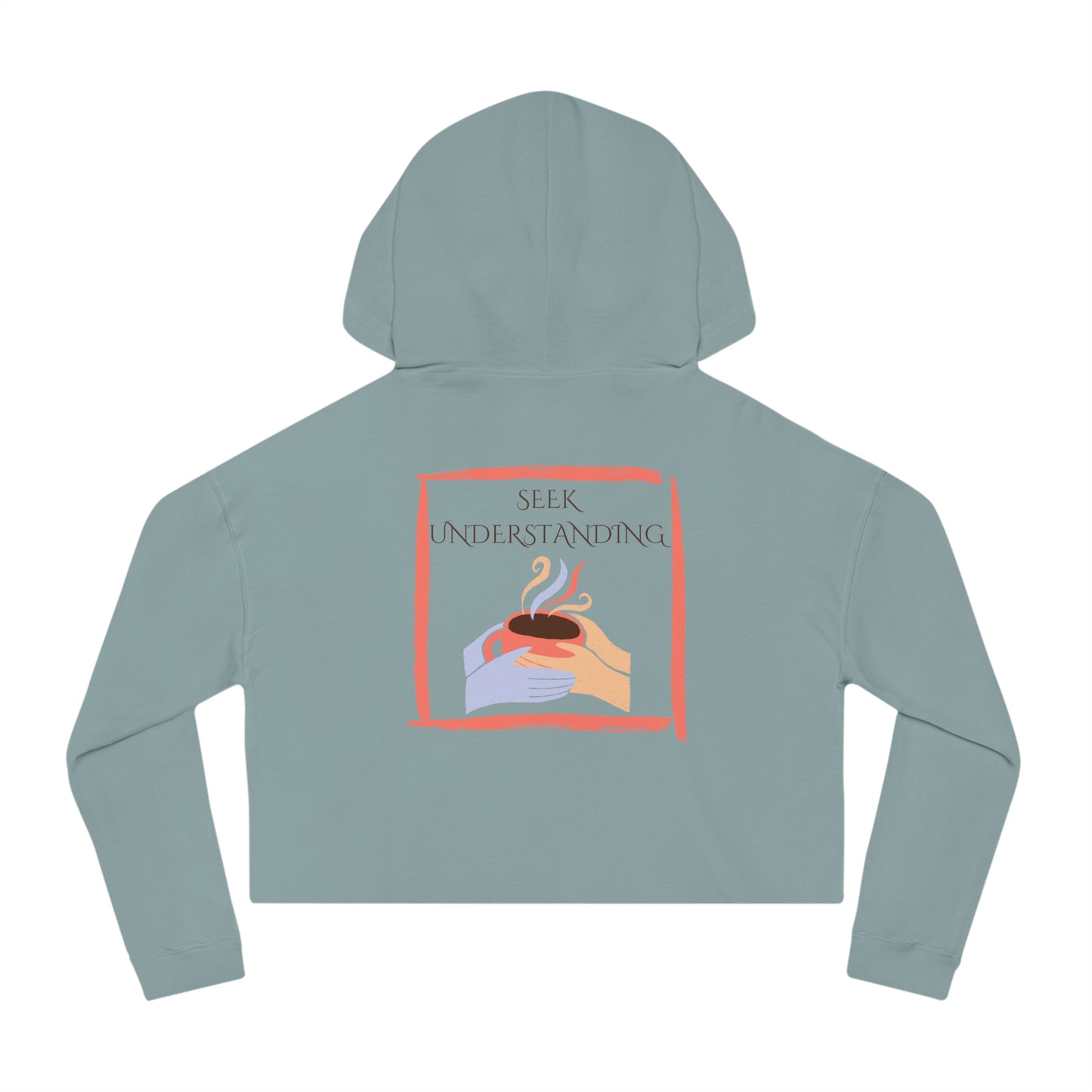 Women’s Cropped Hooded Sweatshirt | Understanding (Back print)