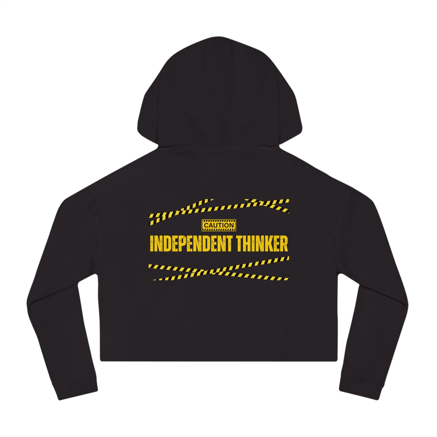 Women’s Cropped Hooded Sweatshirt | Independent Thinker (Back print)