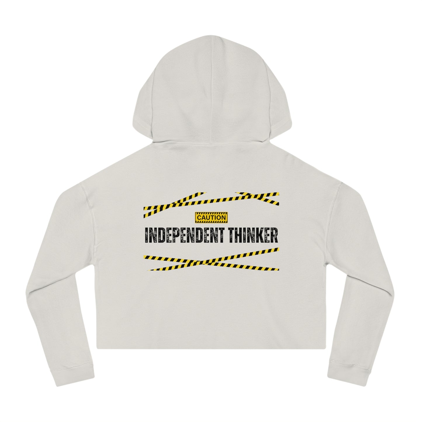 Women’s Cropped Hooded Sweatshirt | Independent Thinker (Back print)