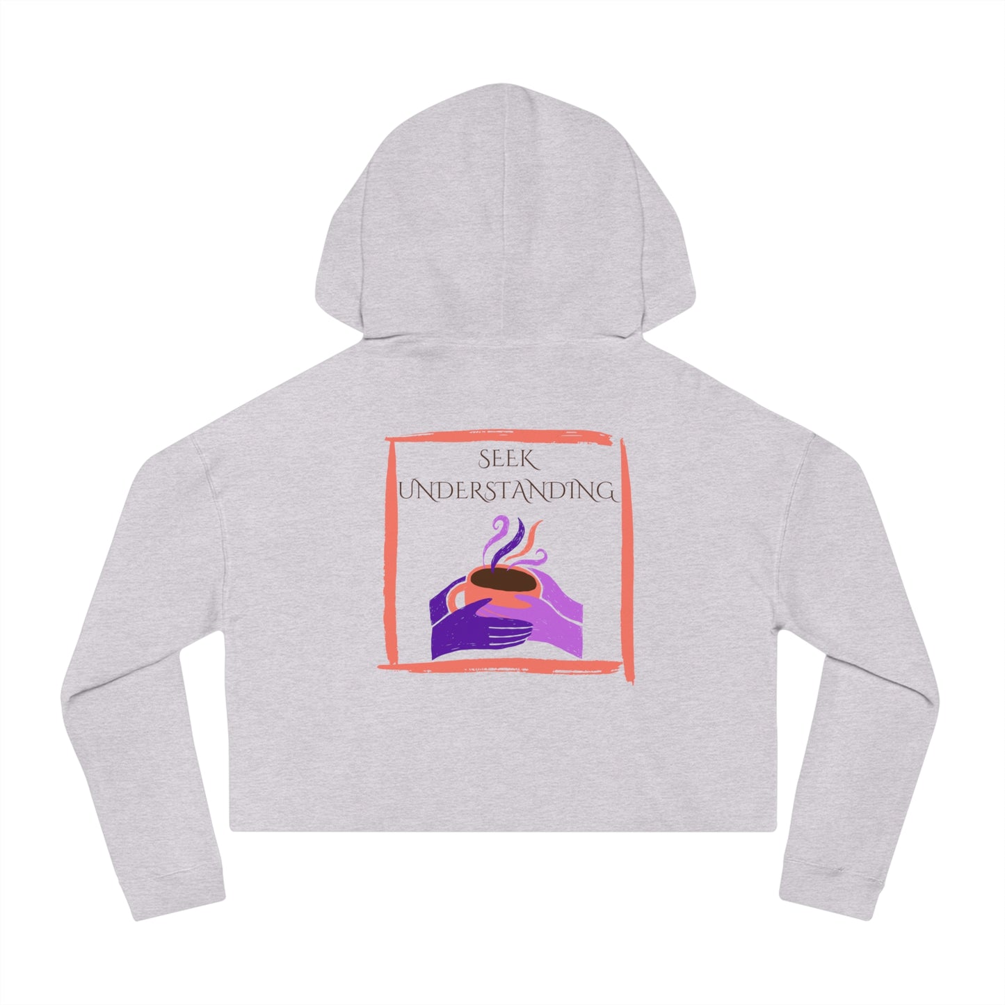 Women’s Cropped Hooded Sweatshirt | Understanding (Back print)