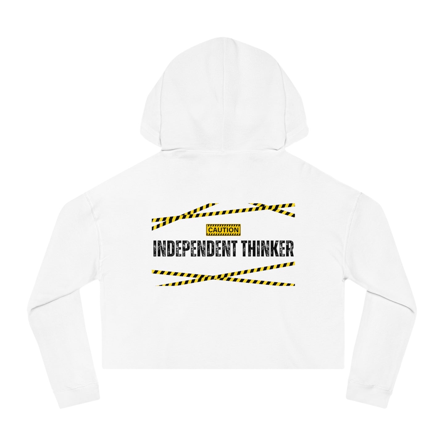 Women’s Cropped Hooded Sweatshirt | Independent Thinker (Back print)