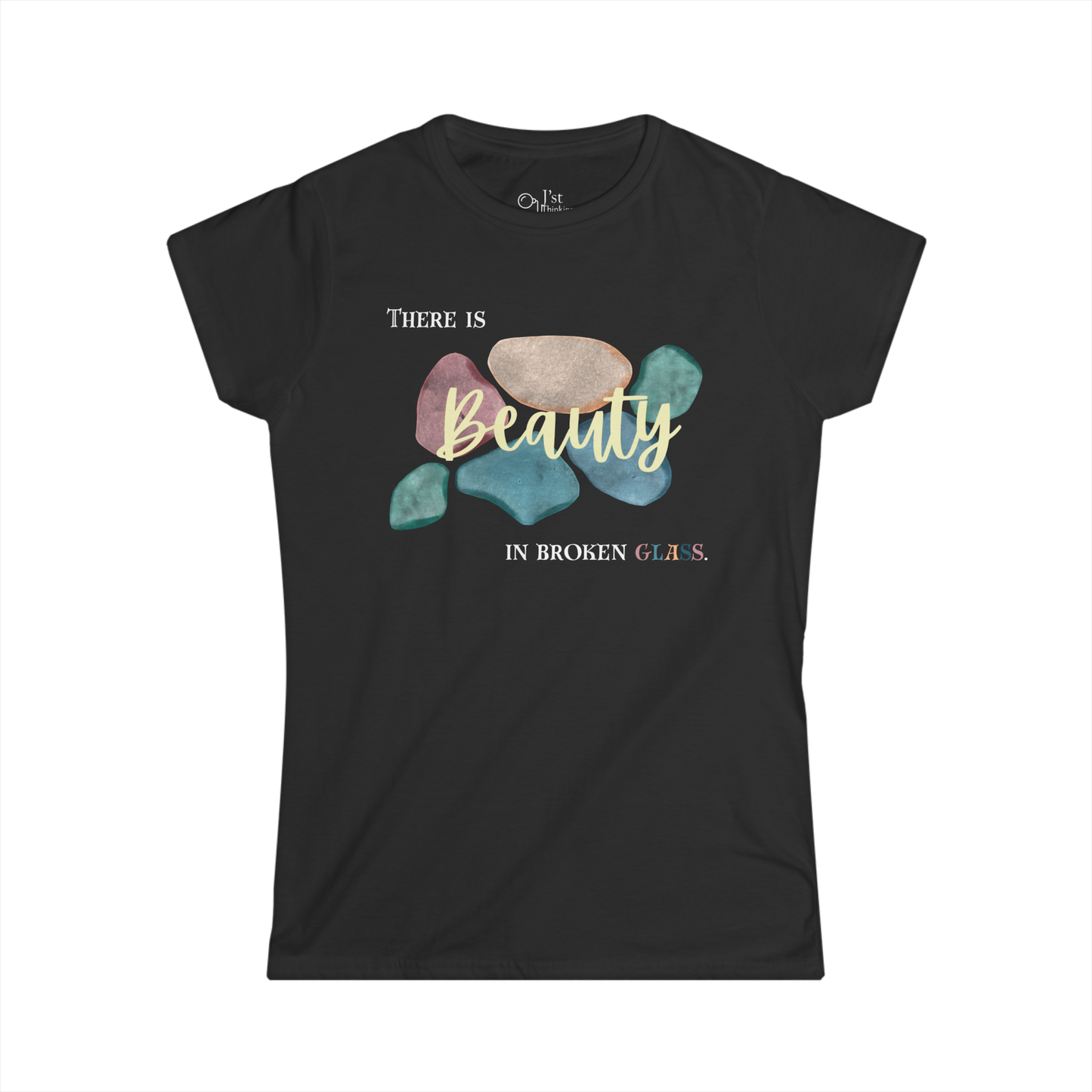 Women's Graphic T-Shirt | Beauty in Broken Glass | Casual Everyday Wear