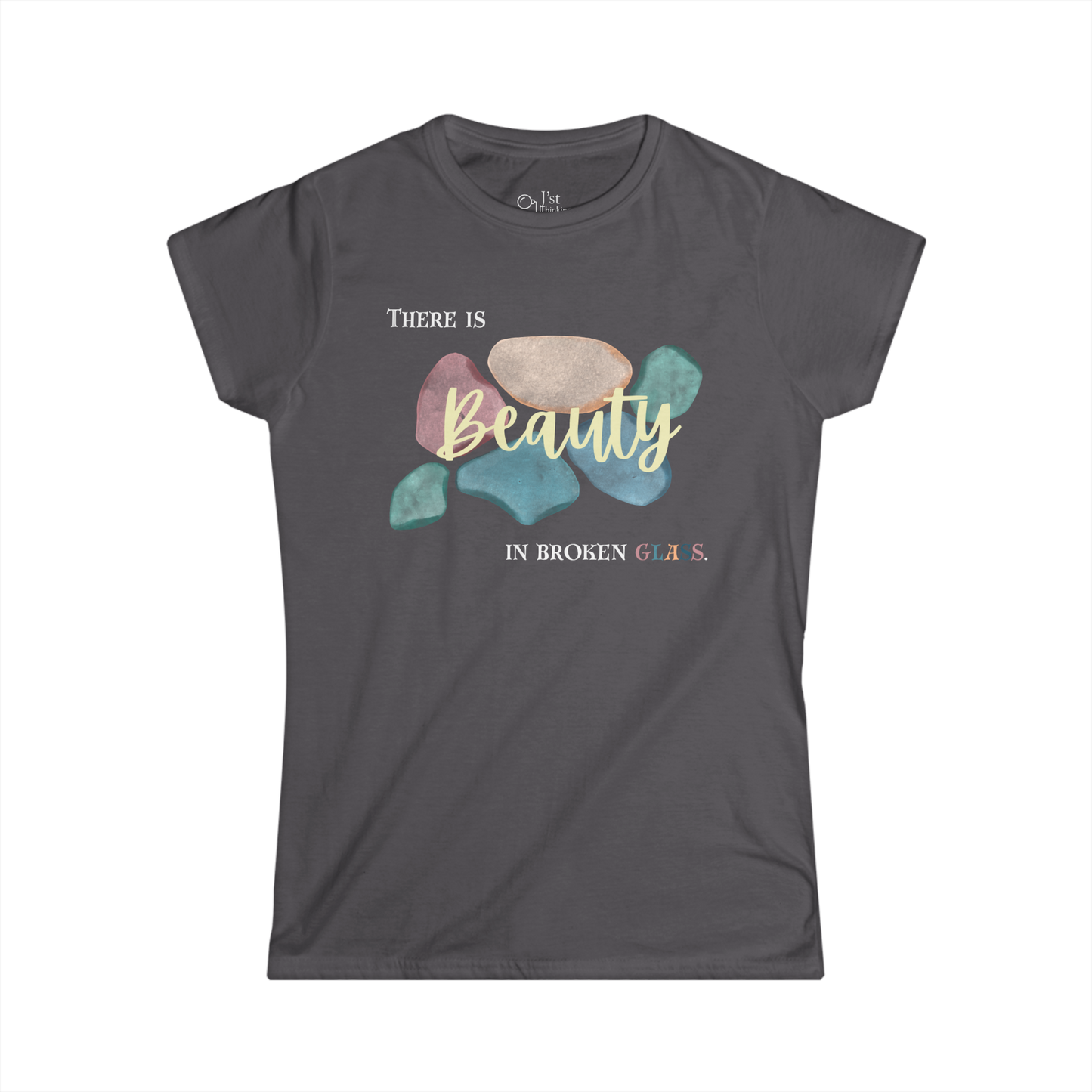 Women's Graphic T-Shirt | Beauty in Broken Glass | Casual Everyday Wear