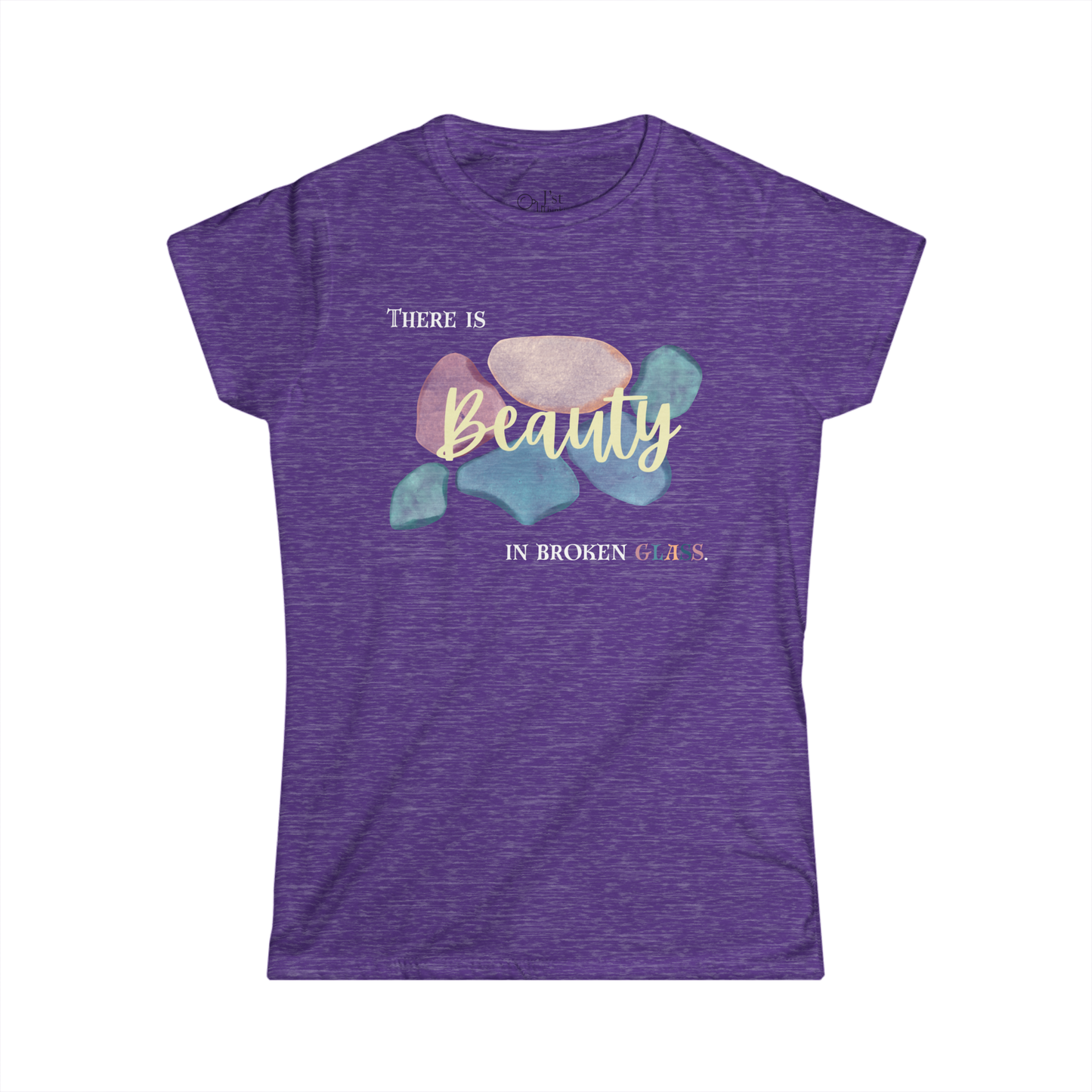 Women's Graphic T-Shirt | Beauty in Broken Glass | Casual Everyday Wear