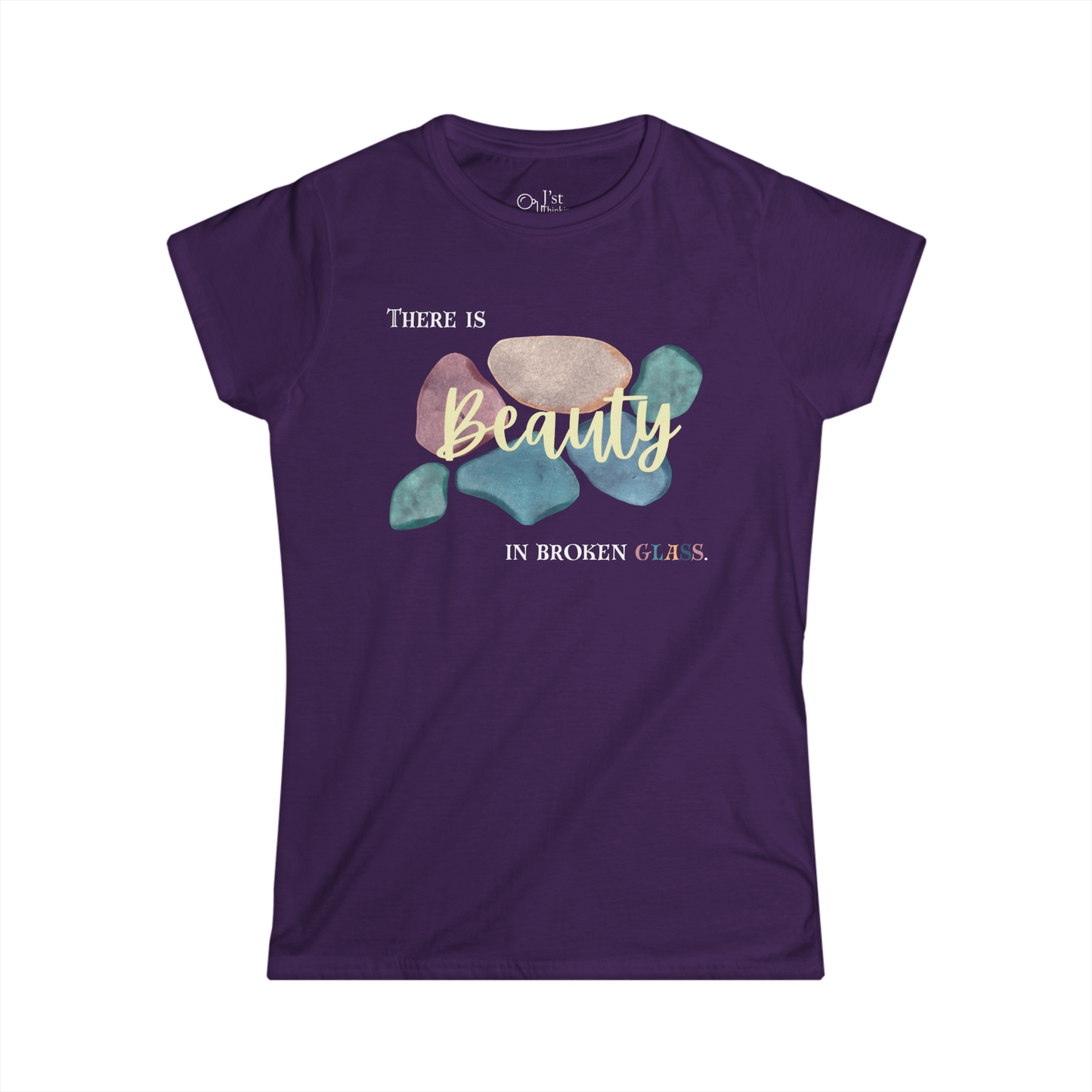 Women's Graphic T-Shirt | Beauty in Broken Glass | Casual Everyday Wear