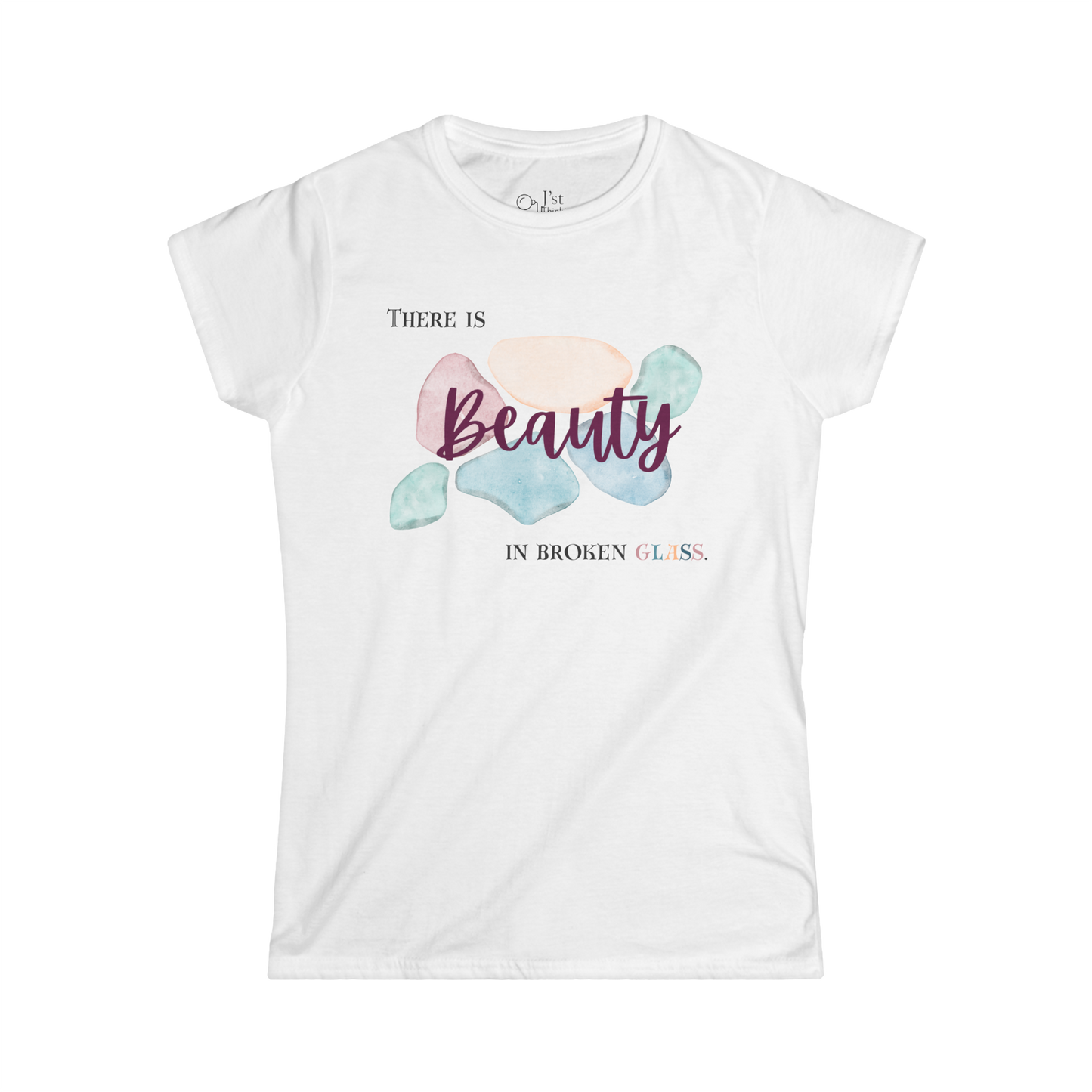 Women's Graphic T-Shirt | Beauty in Broken Glass | Casual Everyday Wear