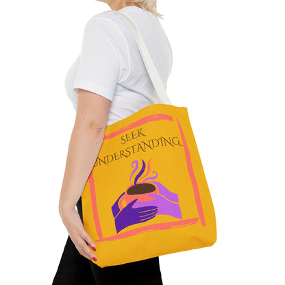 Tote Bag (Yellow) | Understanding | Design for Book Lovers, Students, Teachers, Gifts, Everyday Use