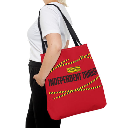 Tote Bag (Red) | Independent Thinker | Design for Book Lovers, Students, Teachers, Gifts, Everyday Use