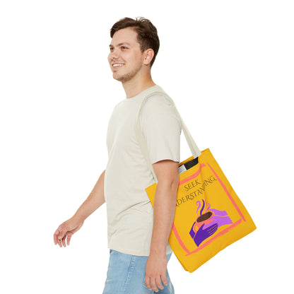 Tote Bag (Yellow) | Understanding | Design for Book Lovers, Students, Teachers, Gifts, Everyday Use