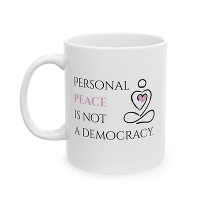 Ceramic Mug, 11oz, both sides | Peace