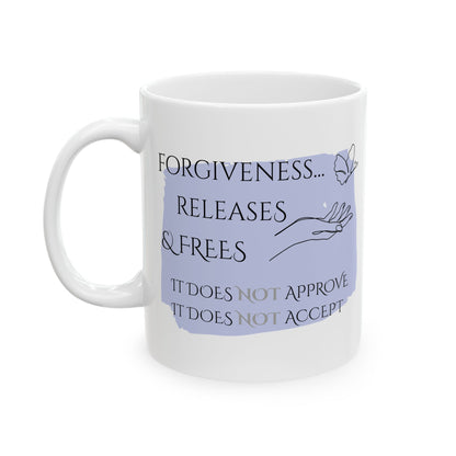 Ceramic Mug, 11oz, both sides, Lilac | Forgiveness