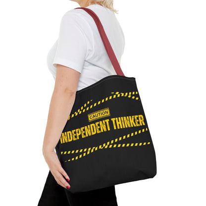 Tote Bag (Black) | Independent Thinker | Design for Book Lovers, Students, Teachers, Gifts, Everyday Use