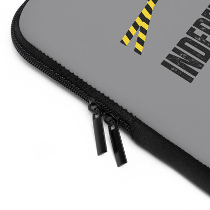 Laptop Sleeve (Grey) | Independent Thinker | Stylish Tech Case, Gift for Students, Writers, Creatives, Gender-Neutral Design, Unique Laptop Pouch