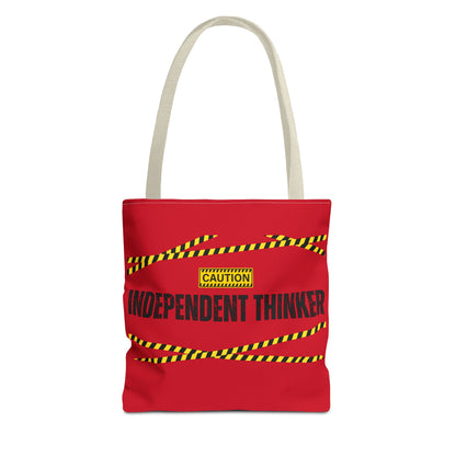 Tote Bag (Red) | Independent Thinker | Design for Book Lovers, Students, Teachers, Gifts, Everyday Use