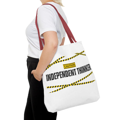 Tote Bag (White) | Independent Thinker | Design for Book Lovers, Students, Teachers, Gifts, Everyday Use