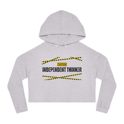 Women’s Cropped Hooded Sweatshirt | Independent Thinker (Front print)