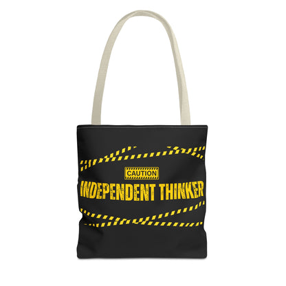 Tote Bag (Black) | Independent Thinker | Design for Book Lovers, Students, Teachers, Gifts, Everyday Use