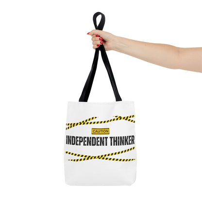 Tote Bag (White) | Independent Thinker | Design for Book Lovers, Students, Teachers, Gifts, Everyday Use